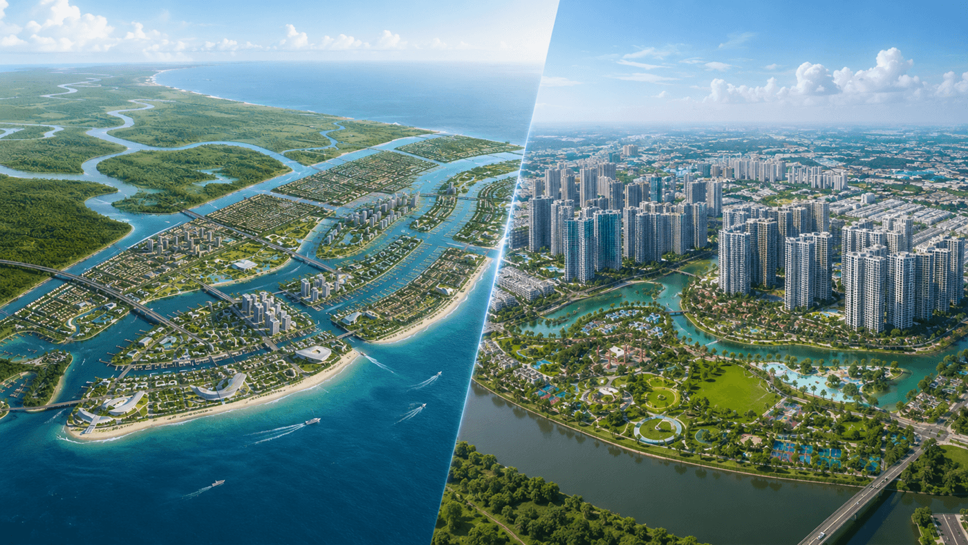 Phân tích so sánh Green Paradise Cần Giờ và Vinhomes Grand Park